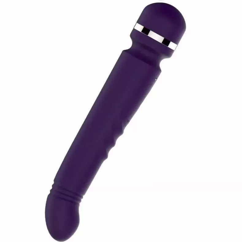 Nalone Yoni dvipusis silikoninis masažuoklis 230 mm, 7 režimai, violetinis