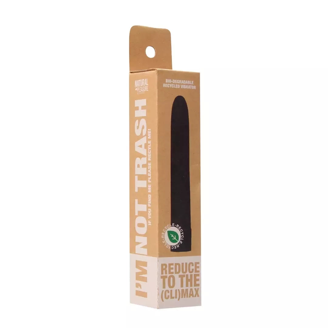 Natural Pleasure biologiškai skaidus intymus prietaisas 18 cm – ekologiškas dizainas