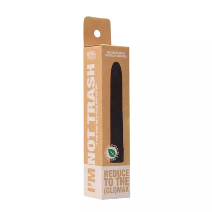 Natural Pleasure biologiškai skaidus intymus prietaisas 18 cm – ekologiškas dizainas