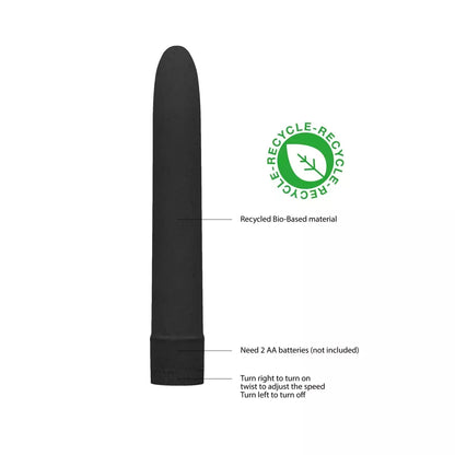 Natural Pleasure biologiškai skaidus intymus prietaisas 18 cm – ekologiškas dizainas
