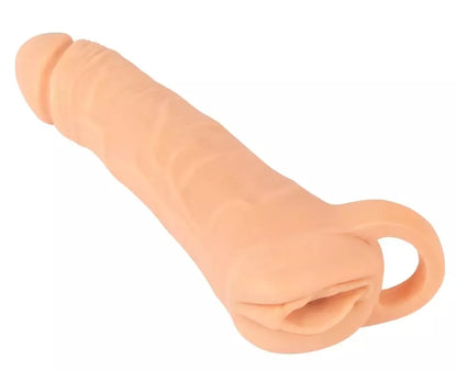 Nature Skin Extension & Intimate System Large, lankstus TPE, 18,5 cm