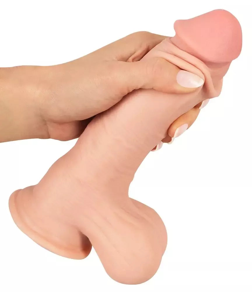 Nature Skin Intimate Model 20cm – lanksti sistema, siurbtuko pagrindas, TPE