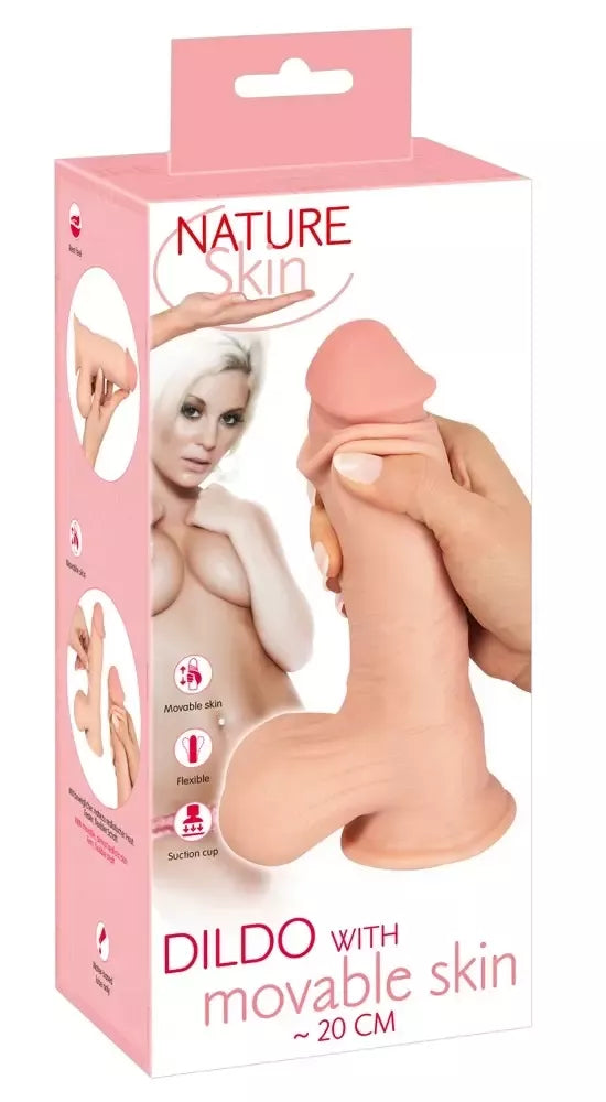 Nature Skin Intimate Model 20cm – lanksti sistema, siurbtuko pagrindas, TPE