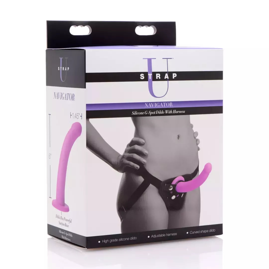 Navigator Silicone Curved Model su reguliuojamais diržais, violetinis, 18 cm