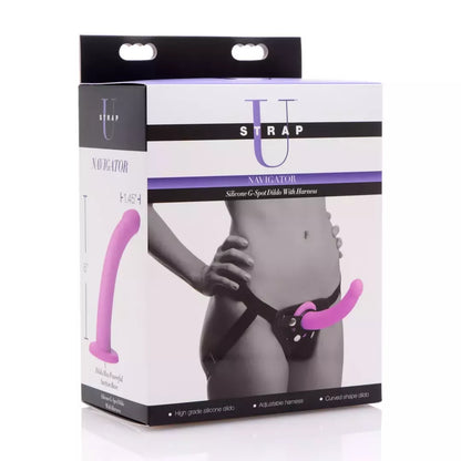 Navigator Silicone Curved Model su reguliuojamais diržais, violetinis, 18 cm