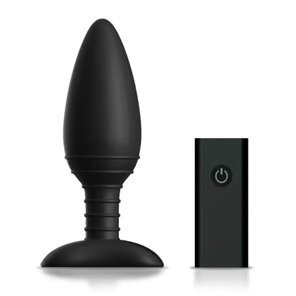 Nexus Ace L didelis silikoninis kamštis su nuotolinio valdymo pulteliu, juodas, 5,1 cm skersmens