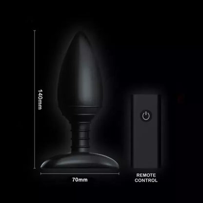 Nexus Ace M nuotoliniu būdu valdomas silikoninis analinis kamštis – 6 režimai, USB, juodas