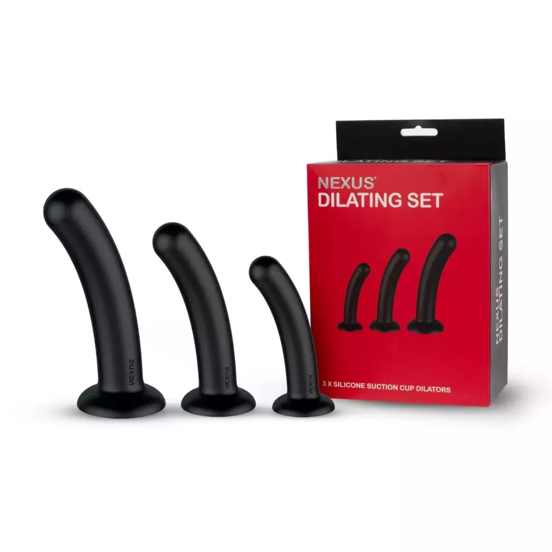 Nexus Dilator Set silikoninis intymaus lavinimo rinkinys, juodas (S/M/L)