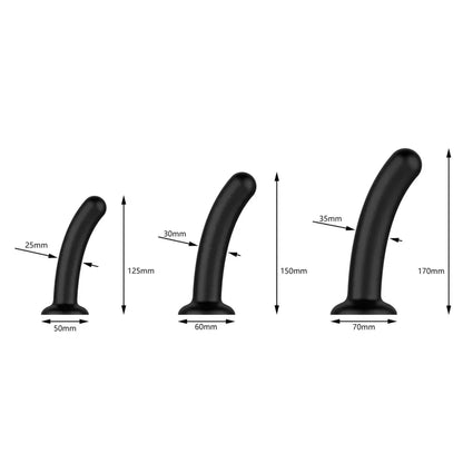 Nexus Dilator Set silikoninis intymaus lavinimo rinkinys, juodas (S/M/L)