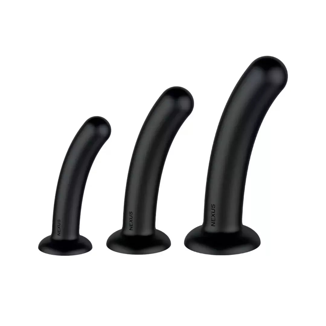 Nexus Dilator Set silikoninis intymaus lavinimo rinkinys, juodas (S/M/L)
