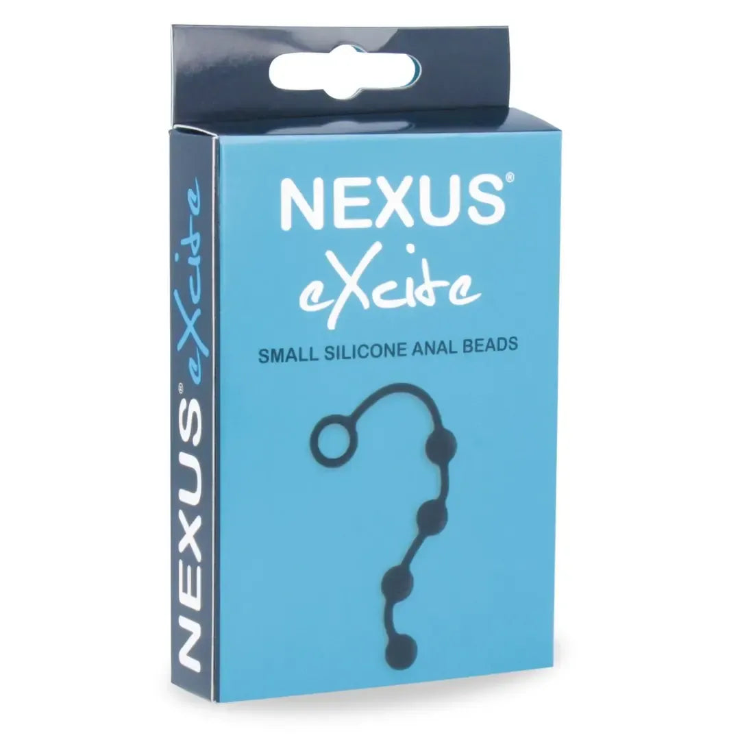 Nexus Excite Small analiniai rutuliukai, lankstus silikonas, 24 cm, juodi