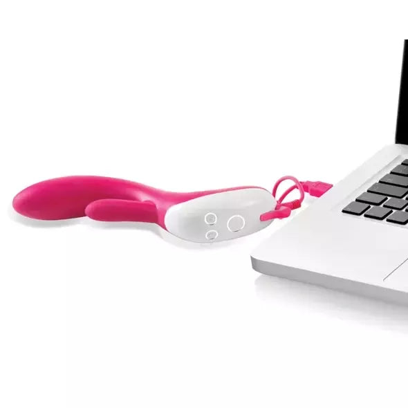 Nexus Femme Bisous dvigubo poveikio silikoninis USB masažuoklis, rožinis