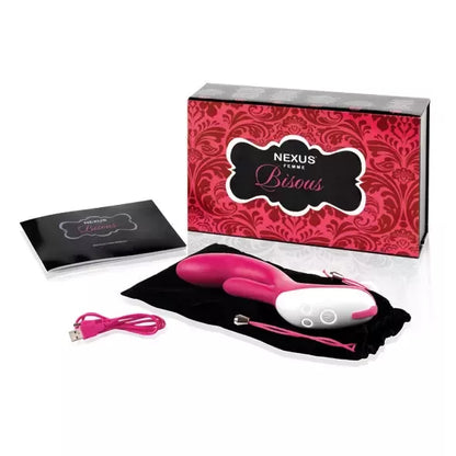 Nexus Femme Bisous dvigubo poveikio silikoninis USB masažuoklis, rožinis