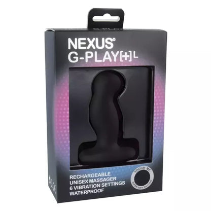 Nexus G-Play Plus Medium Black vibruojantis intymus masažuoklis 7,3 cm