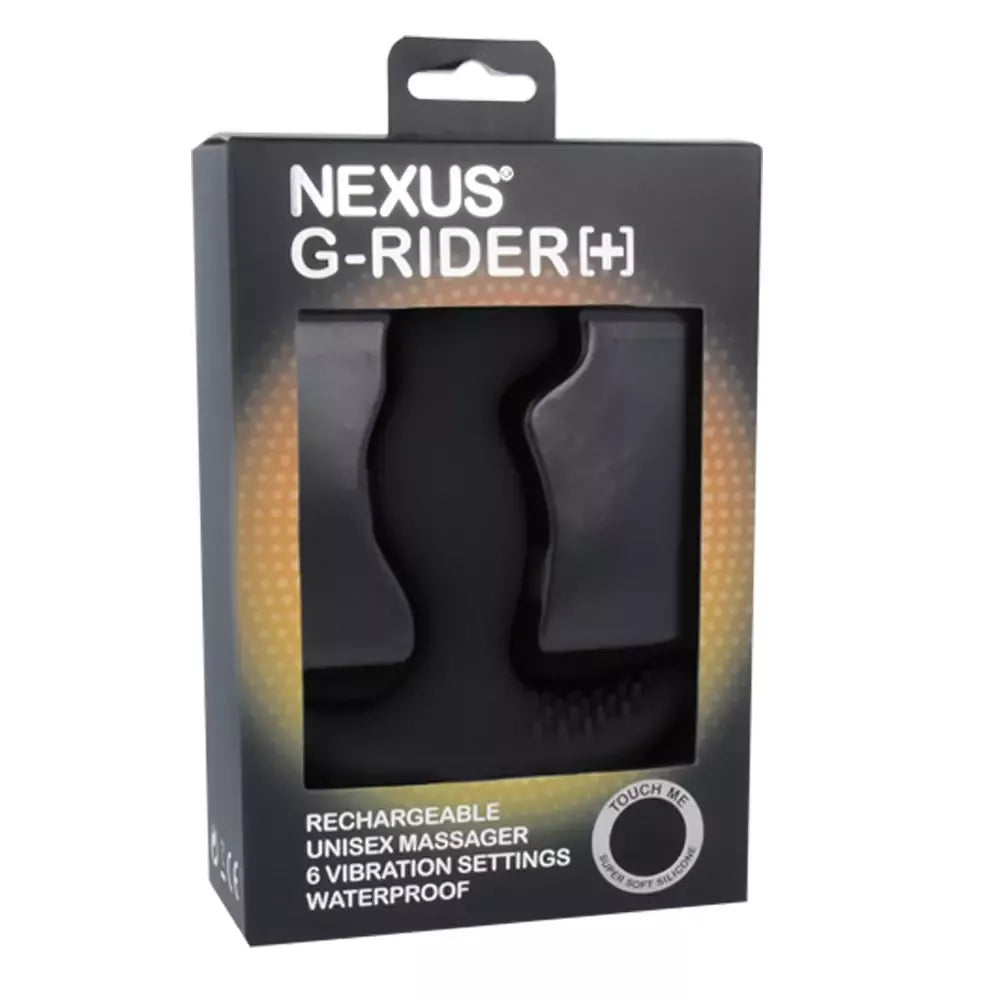 Nexus G-Rider Plus Black – įvairaus intensyvumo vibruojantis silikoninis prietaisas
