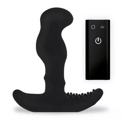 Nexus G-Stroker Black intymus masažuoklis su nuotolinio valdymo pulteliu, silikoninis, 12 cm