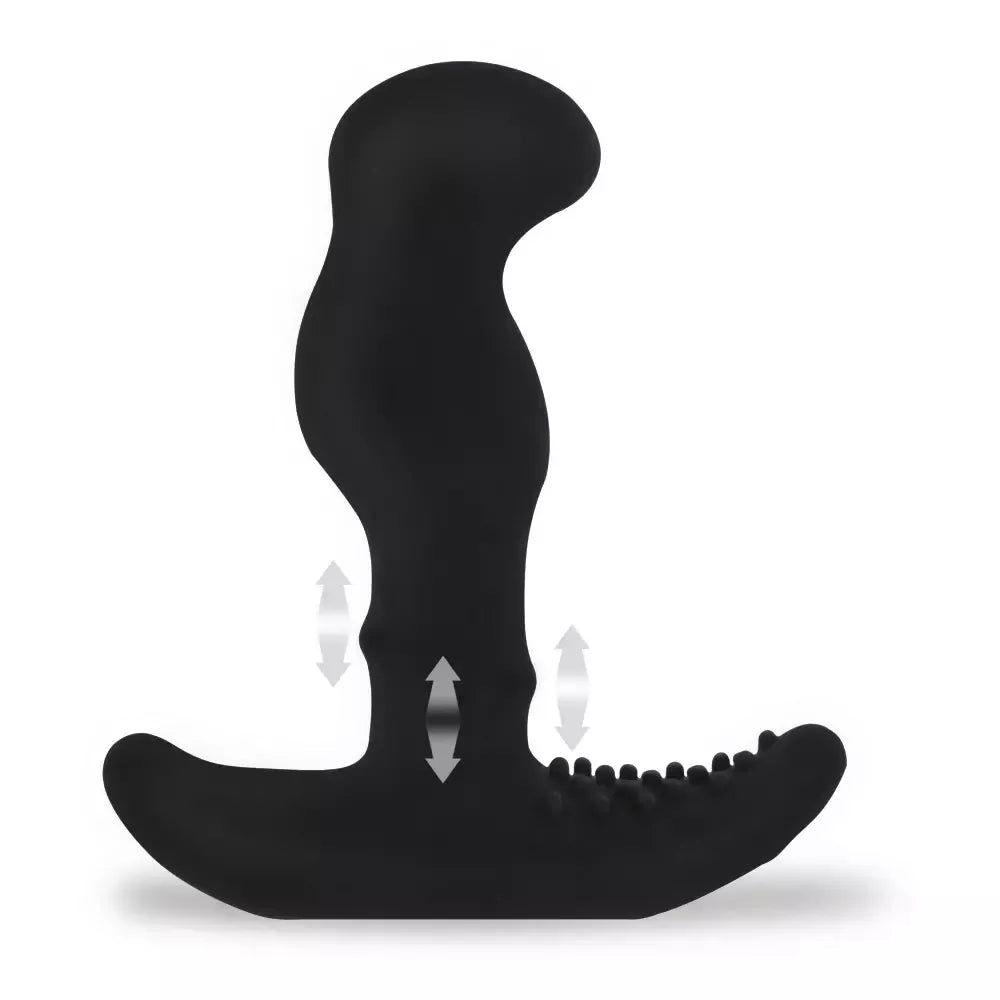 Nexus G-Stroker Black intymus masažuoklis su nuotolinio valdymo pulteliu, silikoninis, 12 cm