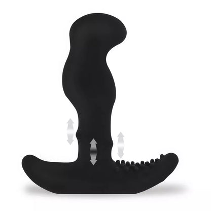 Nexus G-Stroker Black intymus masažuoklis su nuotolinio valdymo pulteliu, silikoninis, 12 cm