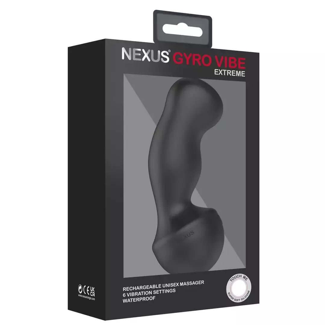 Nexus Gyro Vibe Extreme dvigubo variklio silikoninis intymus prietaisas, juodas
