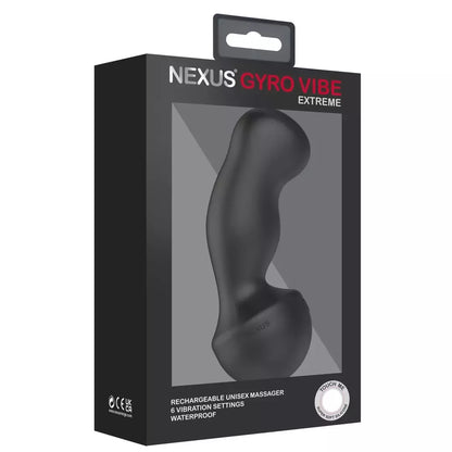 Nexus Gyro Vibe Extreme dvigubo variklio silikoninis intymus prietaisas, juodas