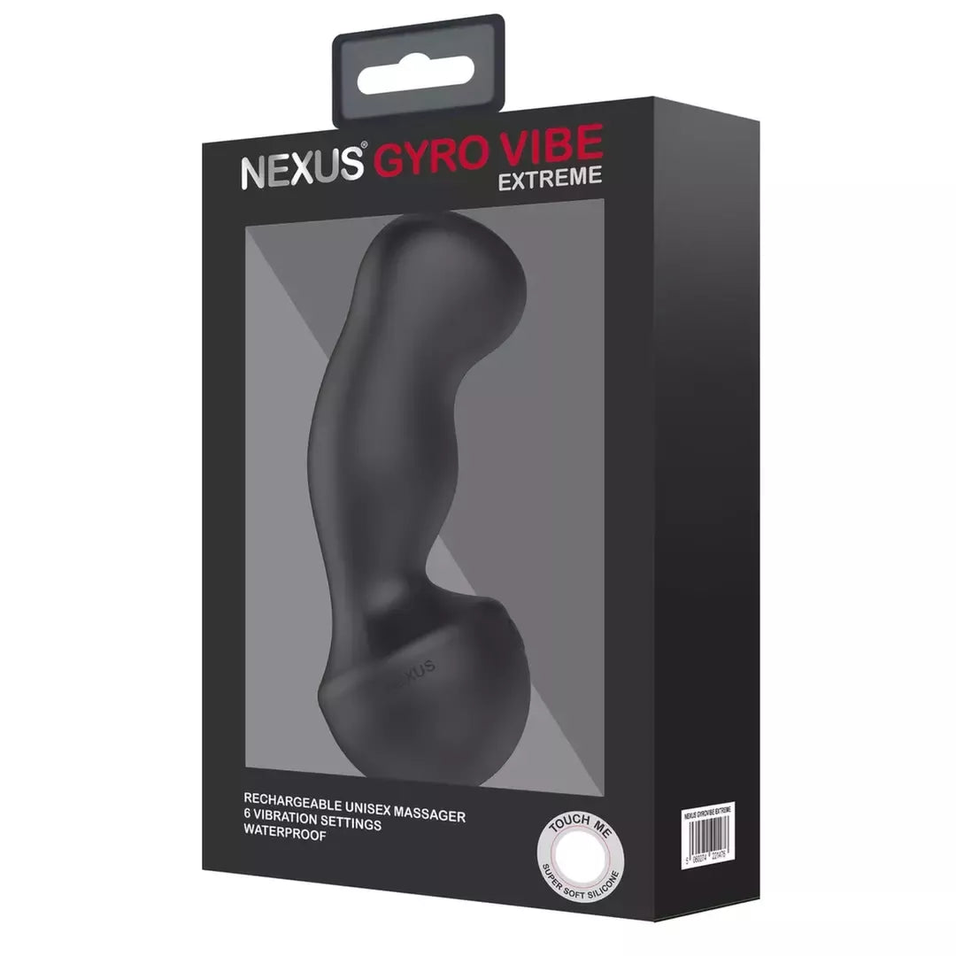 Nexus Gyro Vibe Extreme dvigubo variklio silikoninis intymus prietaisas, juodas