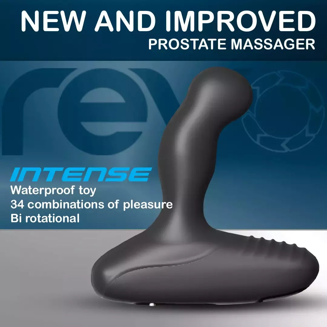 Nexus Revo Intense juodas prostatos stimuliatorius – besisukanti galvutė ir vibracija