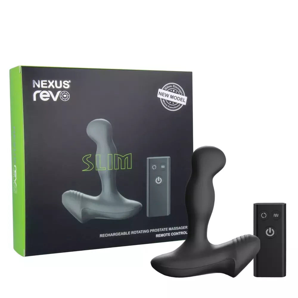 Nexus Revo Slim intymus besisukantis prietaisas, atsparus vandeniui, įkraunamas, juodas