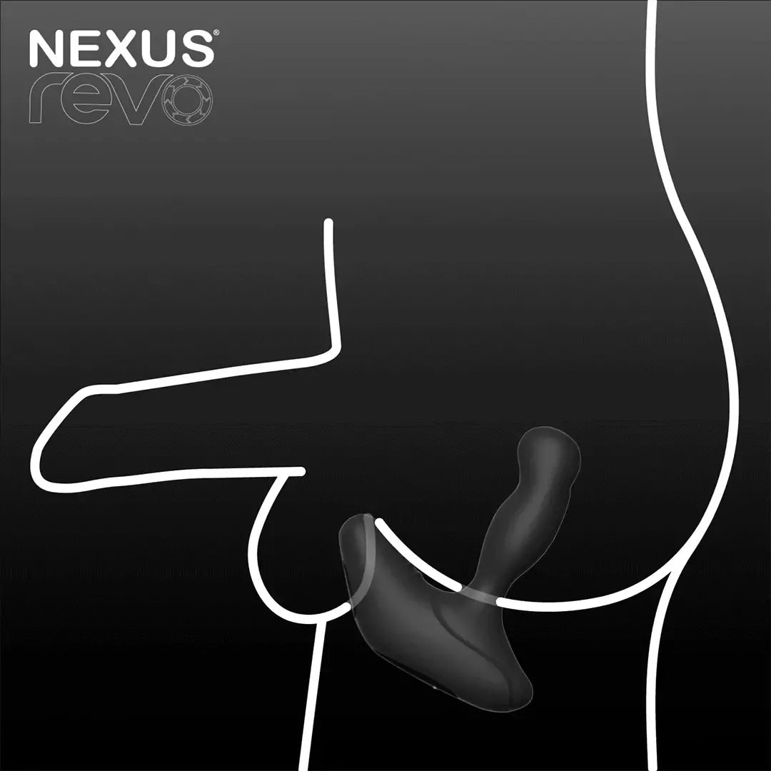 Nexus Revo Stealth App Enabled Black – besisukantis prostatos masažuoklis, 95 mm