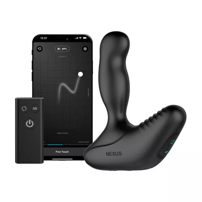 Nexus Revo Stealth App Enabled Black – besisukantis prostatos masažuoklis, 95 mm