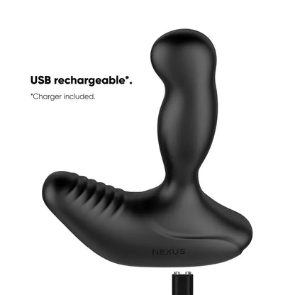 Nexus Revo Stealth App Enabled Black – besisukantis prostatos masažuoklis, 95 mm