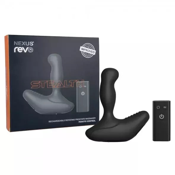 Nexus Revo Stealth nuotoliniu būdu valdomas intymaus masažo prietaisas, juodas