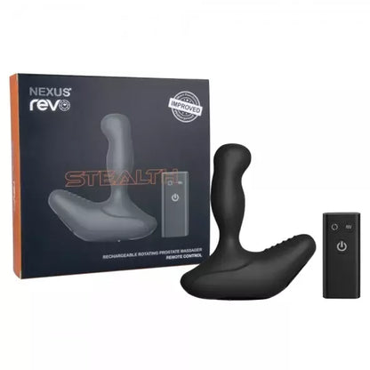 Nexus Revo Stealth nuotoliniu būdu valdomas intymaus masažo prietaisas, juodas