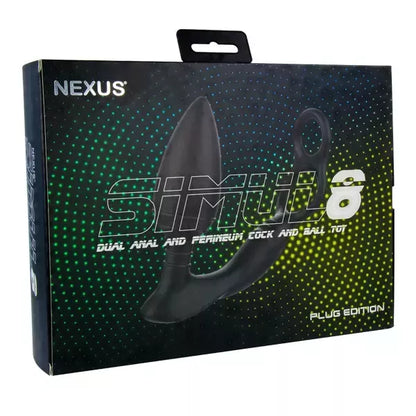 Nexus Simul8 Plug Edition dvigubos stimuliacijos prietaisas, juodos spalvos