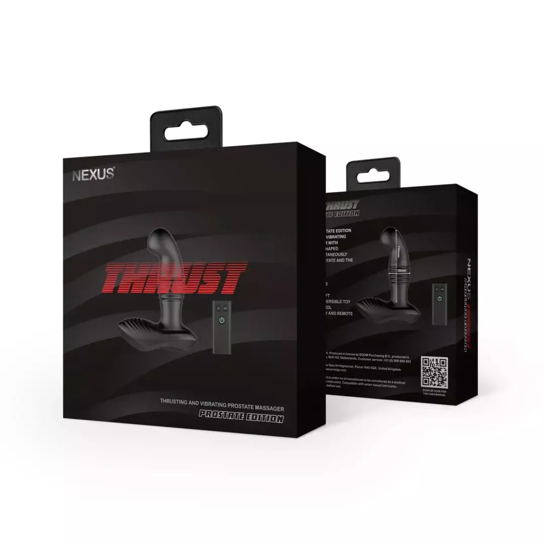 Nexus Thrust Probe Edition nuotoliniu būdu valdomas vibruojantis juodas masažuoklis