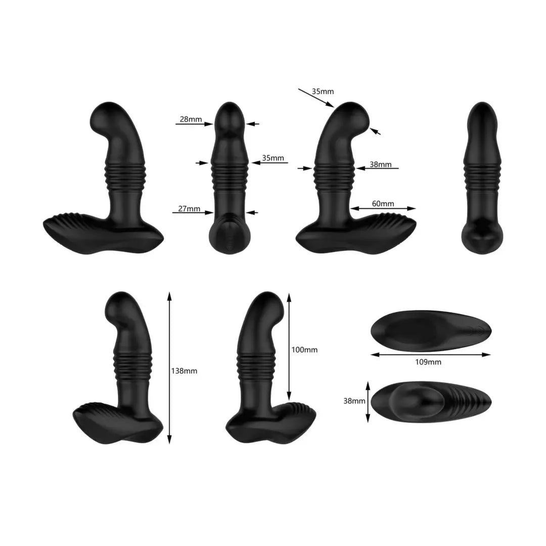 Nexus Thrust Probe Edition nuotoliniu būdu valdomas vibruojantis juodas masažuoklis