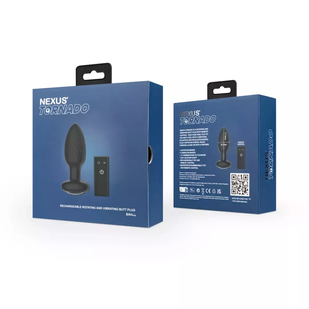 Nexus Tornado Black – kompaktiškas besisukantis intymios gerovės prietaisas, USB