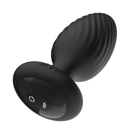 Nexus Tornado Medium Black – besisukantis silikoninis analinis kamštis su nuotolinio valdymo pulteliu