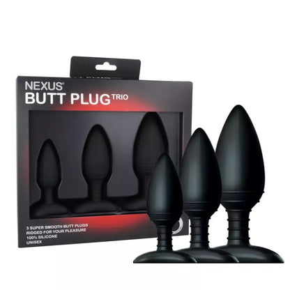 Nexus Trio Silicone Set – laipsniškas intymių kamščių rinkinys, 3 dydžiai