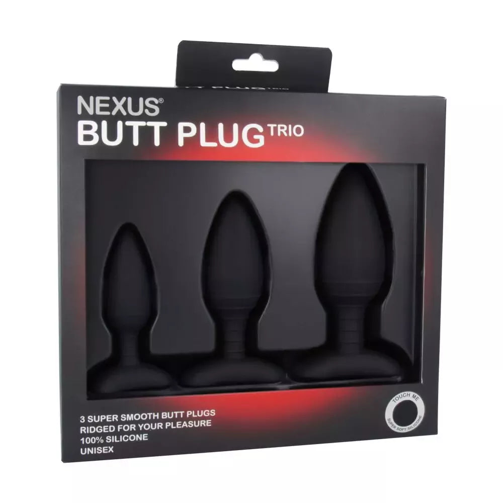 Nexus Trio Silicone Set – laipsniškas intymių kamščių rinkinys, 3 dydžiai