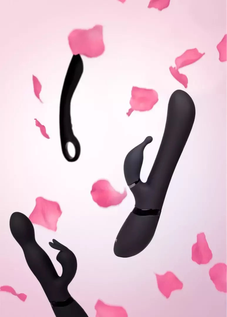 Niva Rotating Intimate Machine Black – 360° kelių variklių silikoninis prietaisas