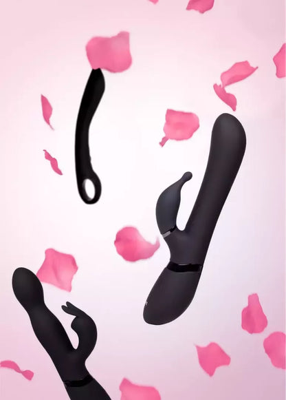 Niva Rotating Intimate Machine Black – 360° kelių variklių silikoninis prietaisas