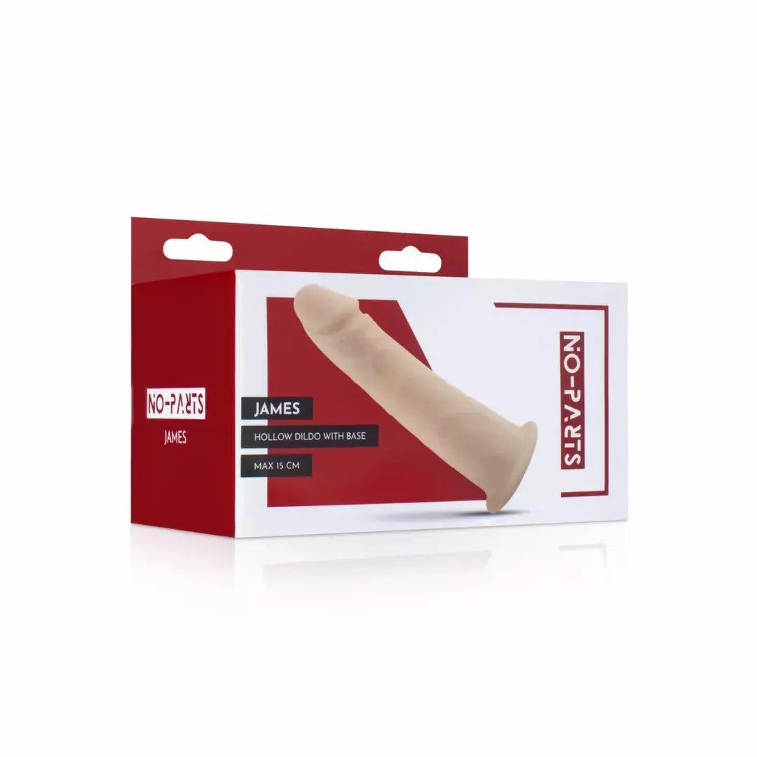 NO-PARTS James silikoninis tuščiaviduris intymus įrenginys 15 cm - lankstus dizainas