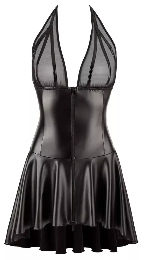 NOIR Handmade suknelė XL su dvipusiu užtrauktuku, Powerwetlook ir vinilo detalėmis