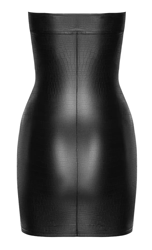 Noir Handmade „Wetlook“ vamzdžio tipo suknelė su krokodilo odos raštu, L dydis