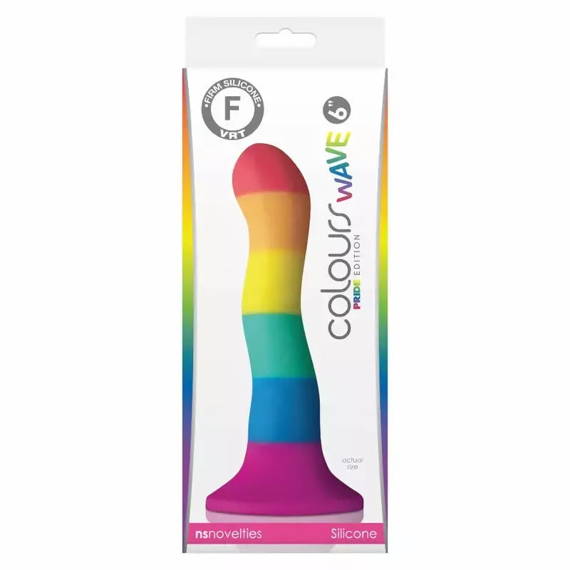 NS Novelties Colours Wave intymus prietaisas Rainbow 17 cm, silikoninis