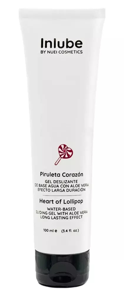 Nuei Inlube Lollipop vandens pagrindo gelis 100 ml – veganiška formulė, saldus aromatas