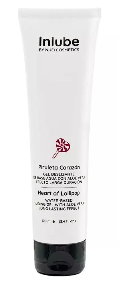 Nuei Inlube Lollipop vandens pagrindo gelis 100 ml – veganiška formulė, saldus aromatas