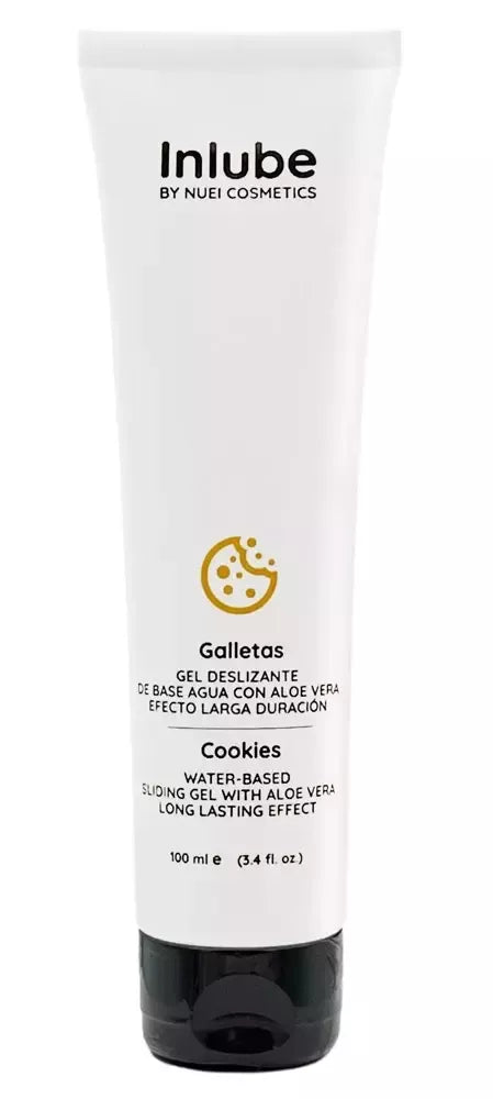 Nuei Inlube vandens pagrindo gelis su „Cookies“ aromatu, 100 ml, veganiška formulė