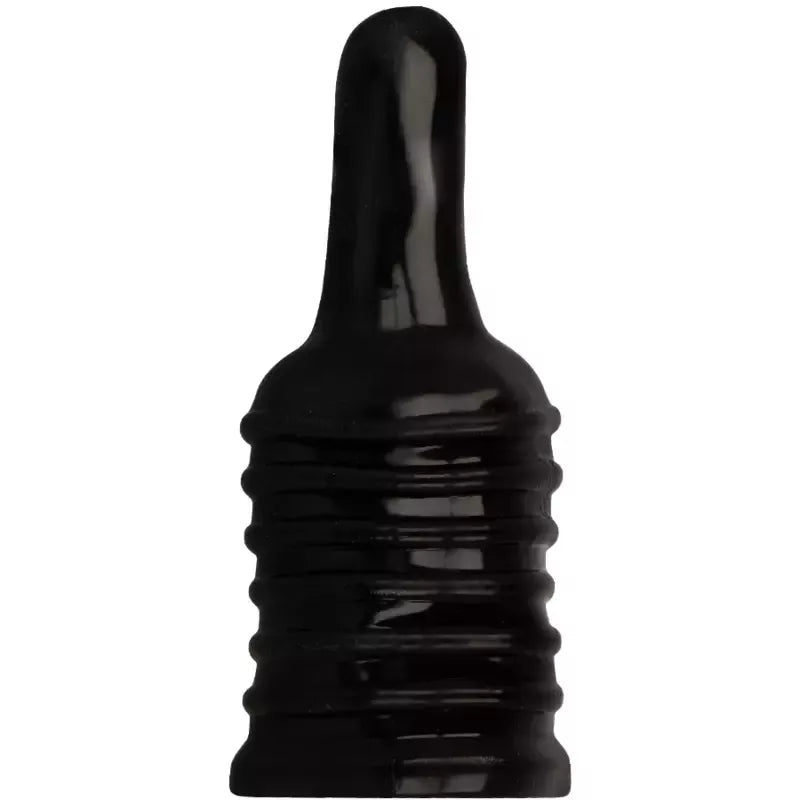 OHMAMA Fetish silikoninis tekstūrinis stimuliacijos antpirštis 6 cm, juodas