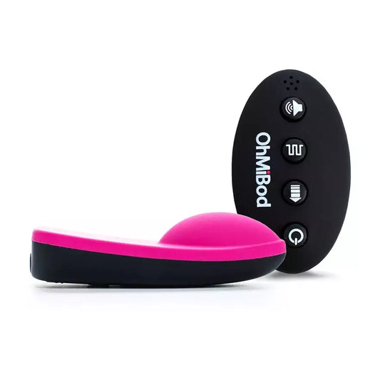 OhMiBod Club Vibe 3.OH belaidis nešiojamas vibro-kelnaičių masažuoklis, juodi nėriniai